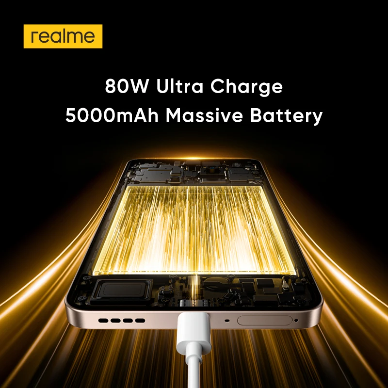 Realme 13 Plus 5G Smartfon Dimensity 7300 Energy Chipset 80W 120Hz OLED Display Charge 5000mAh Bateria 50MP Sony OIS CameraNFC