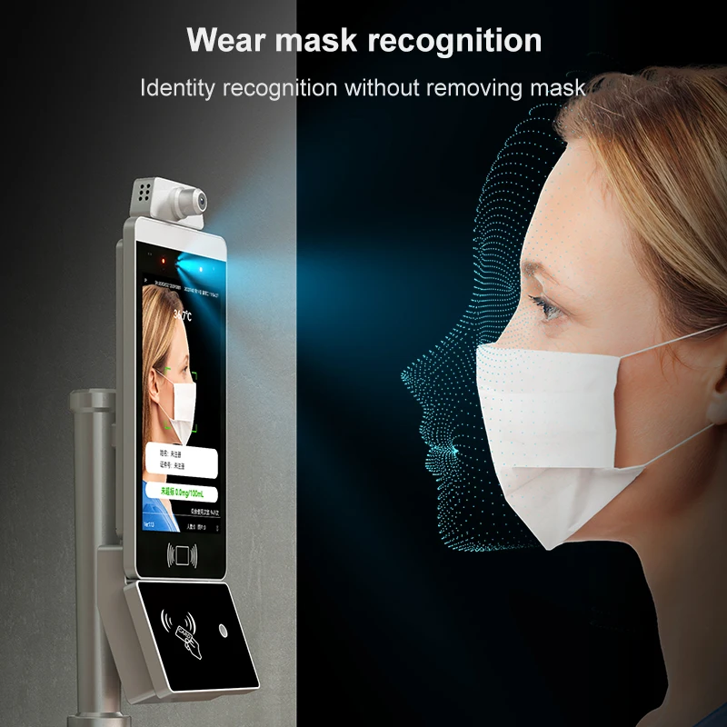 ZBKSmart Breathalyzer Blood Alcohol Tester with Face Recognition Temperature Detection 3 in 1- X70