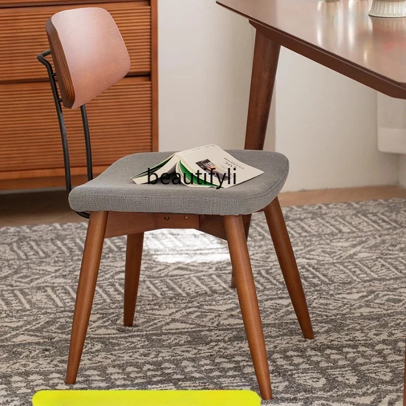 

ss1001 Nordic dining chair solid wood home desk chair simple modern creative wrought iron backrest dining table chair