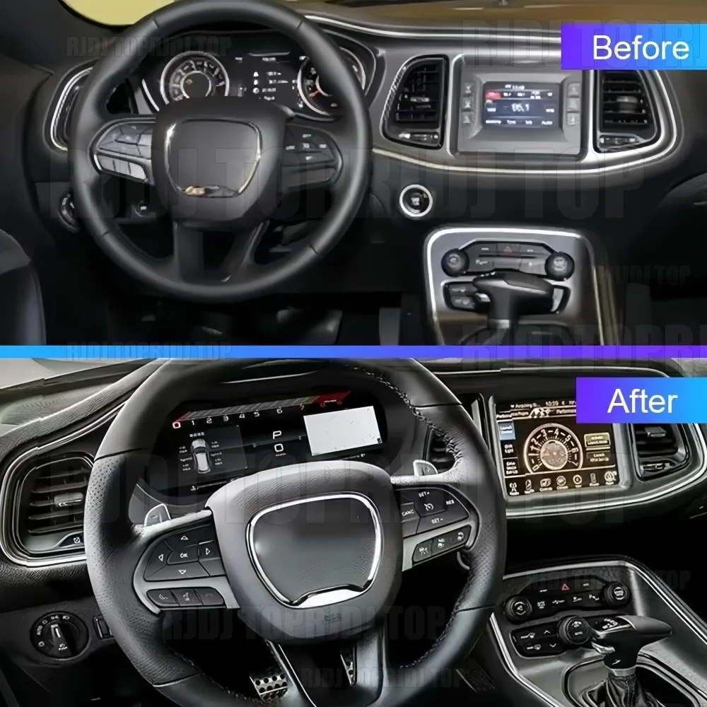 With Carplay For Dodge Challenger 12.3-inch LCD Digital Instrument Cluster Suitable For 2012-2018 Models Car Part Accessory