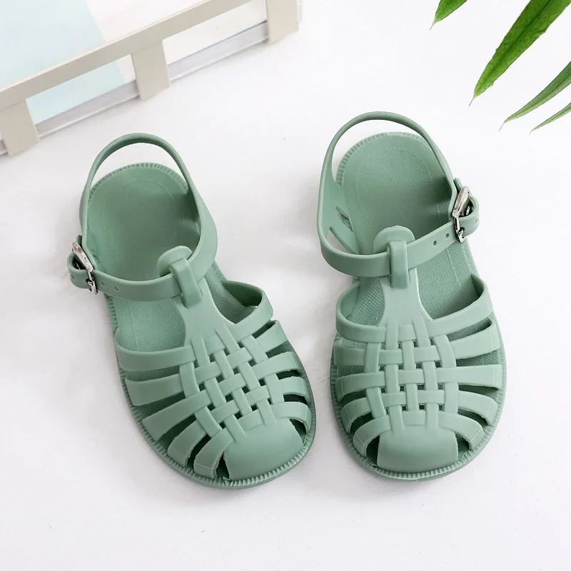 Children Beach Shoes for Sea Summer Girls Gladiator Sandals Baby Soft Non-slip Princess Jelly Shoes Boy Roman Flip-flops