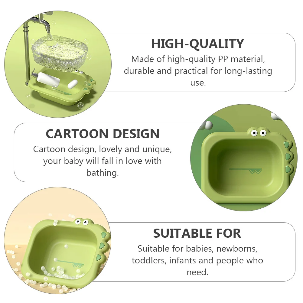 

1Pcs Children Washbasin 9Cm Depth 3000Ml Capacity Portable Cartoon Baby Wash Basin for Face Foot Bathing Newborn Infant Kids