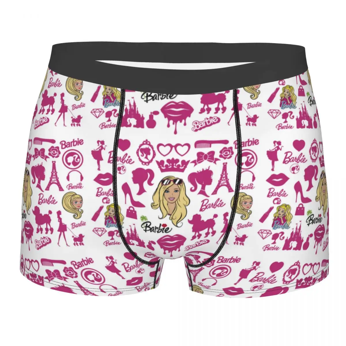 Cool Pink Girl Barbie Boxers Shorts Panties Men's Underpants Stretch Briefs Underwear