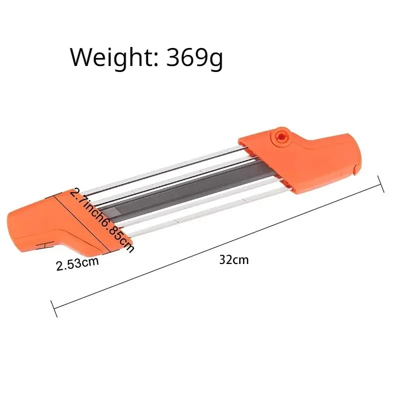 2 IN 1 Chainsaw Chain Sharpener Chain File Sharpener 4/4.8/5.5mm Rubbing Wood Teeth Manual Chain Grinding File Sharpener Tool