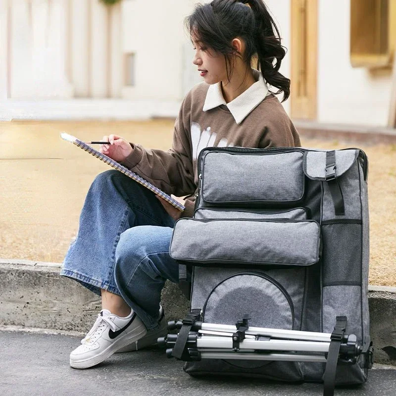 Drawing Bag Painting Bag Art Student Sketching Large Capacity Drawing Board Bag Thickened Backpack Sketch Set