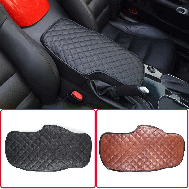 

For 2005-2013 Chevrolet Corvette C6 Leather black car styling car central control Armrests Box protective case auto accessories