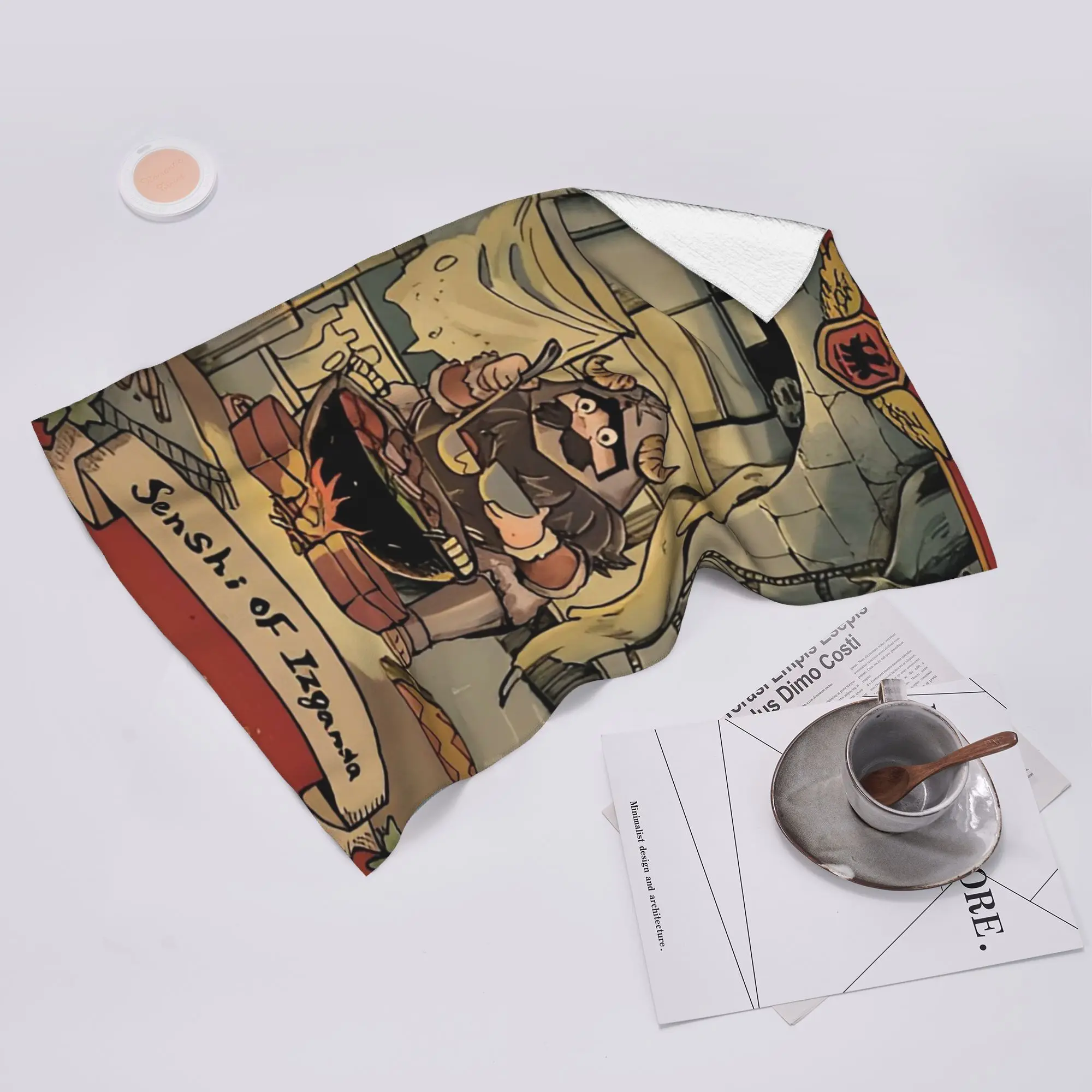 Custom Dungeon Meshi   Delicious In Dungeon - Senshi Cooking Soft Face Towel Quick Dry Pool Bath Cotton Towels Breathable