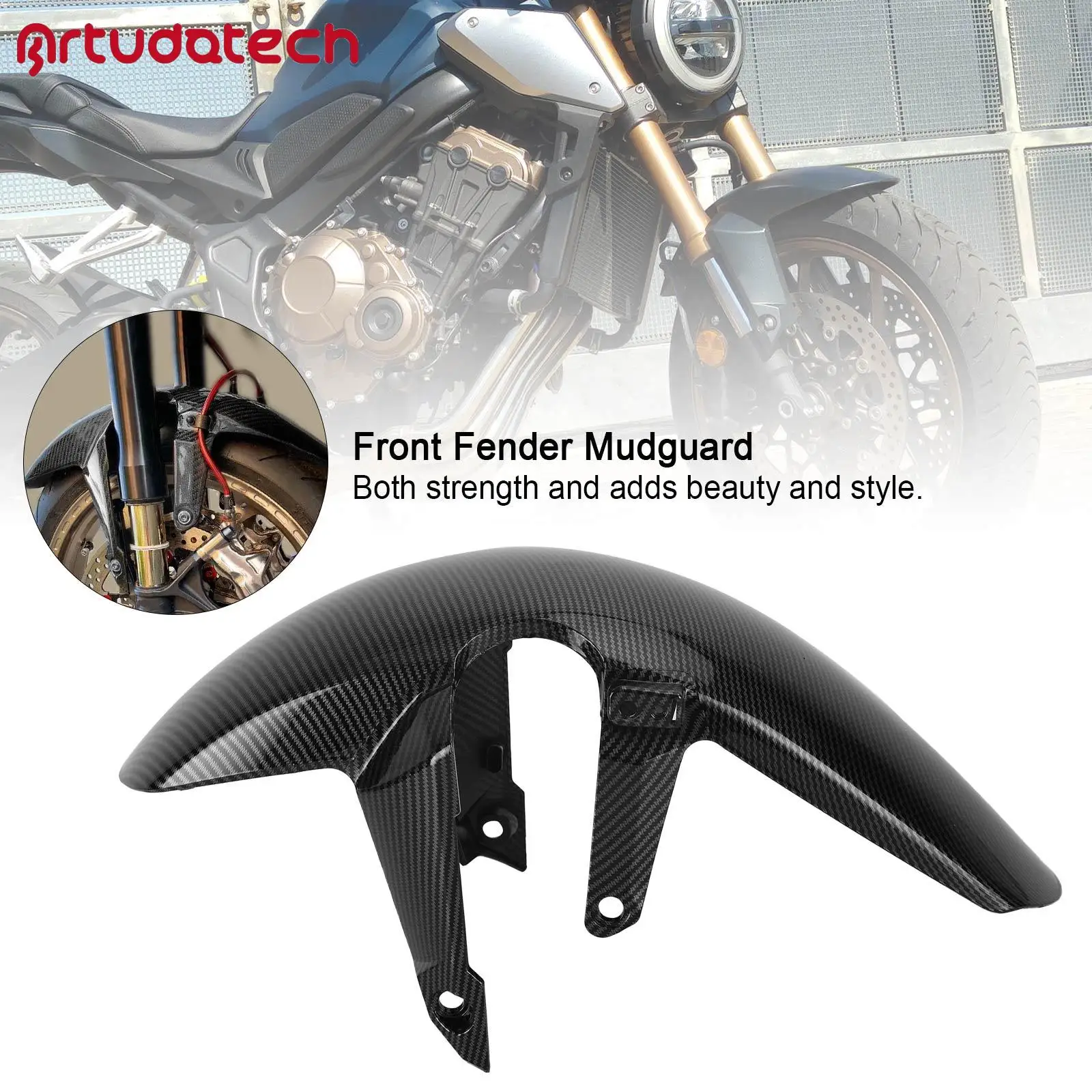 

ABS Front Fender Mudguard for Honda CB650R CBR650R 2019-2024 CBR500R 2022-2023 Carbon