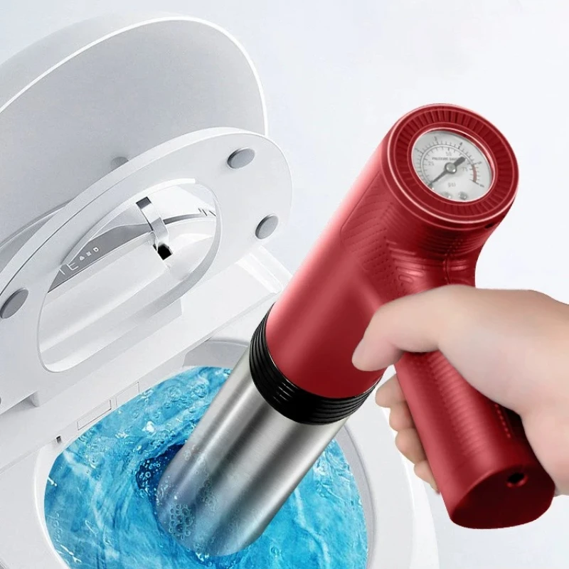 Electric Air Plunger Toilet Dredge Tool - Powerful Pipe Unclogging Machine Sewer Cleaning Clog Remover for Toilet Pipe Dredging