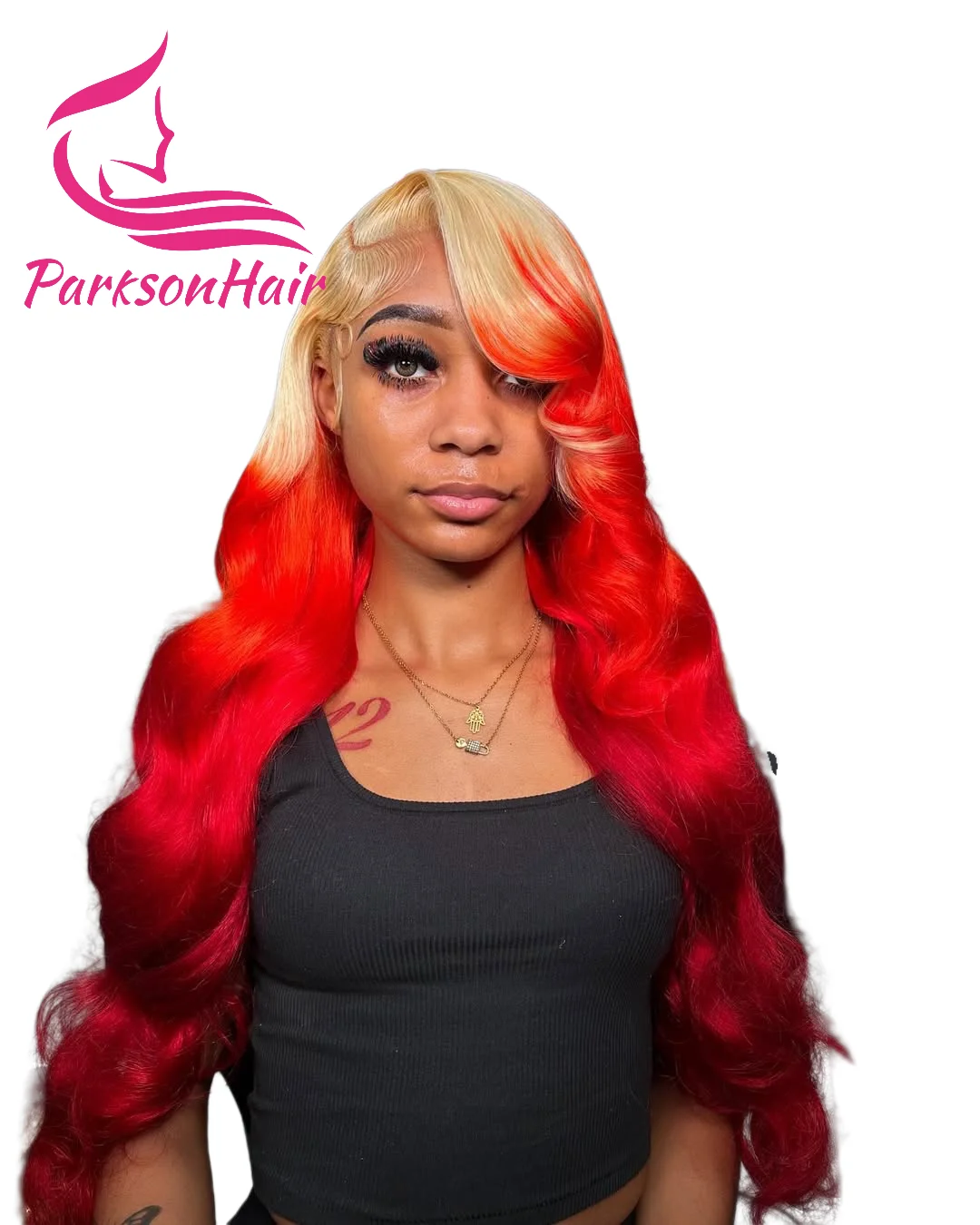 أومبير الساخن الأحمر 13x4 13x6 الدانتيل الشفاف الباروكات الأمامية البرازيلي شعر بشري خام موجة شعر مستعار شقراء ملونة للنساء قبل نتف