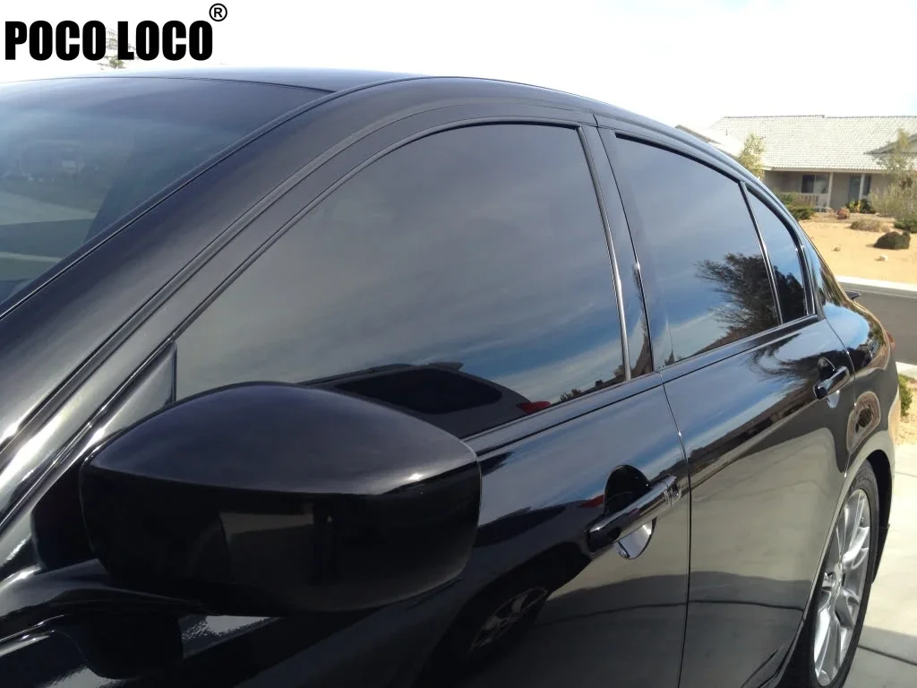 ملصقات سيارة فينيل سوداء لامعة ، 30 × ، فيلم لف ، صائق ، قنوات إطلاق الهواء #4