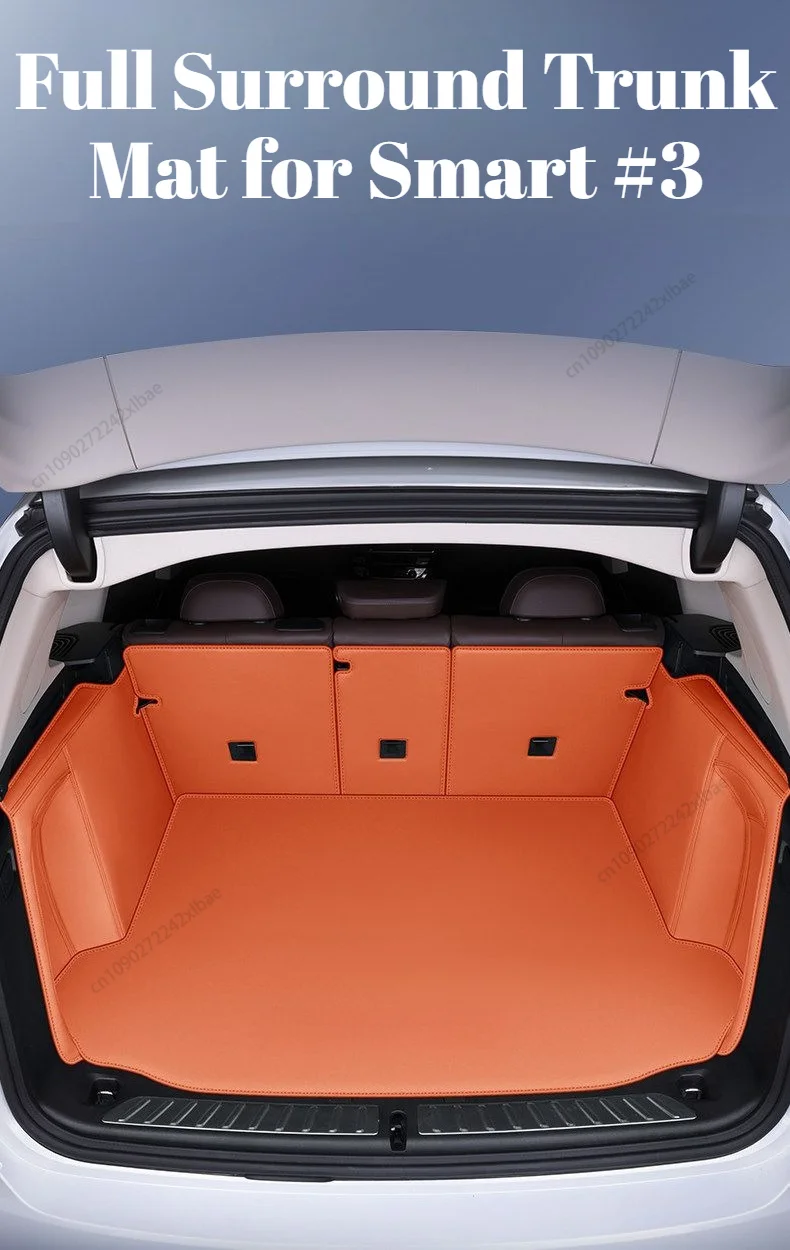 Full Surround Car Trunk Mat Protective Accessories for Smart #3 2023-2026 Stain-resistant & dirt-proof Cargo Liner durable