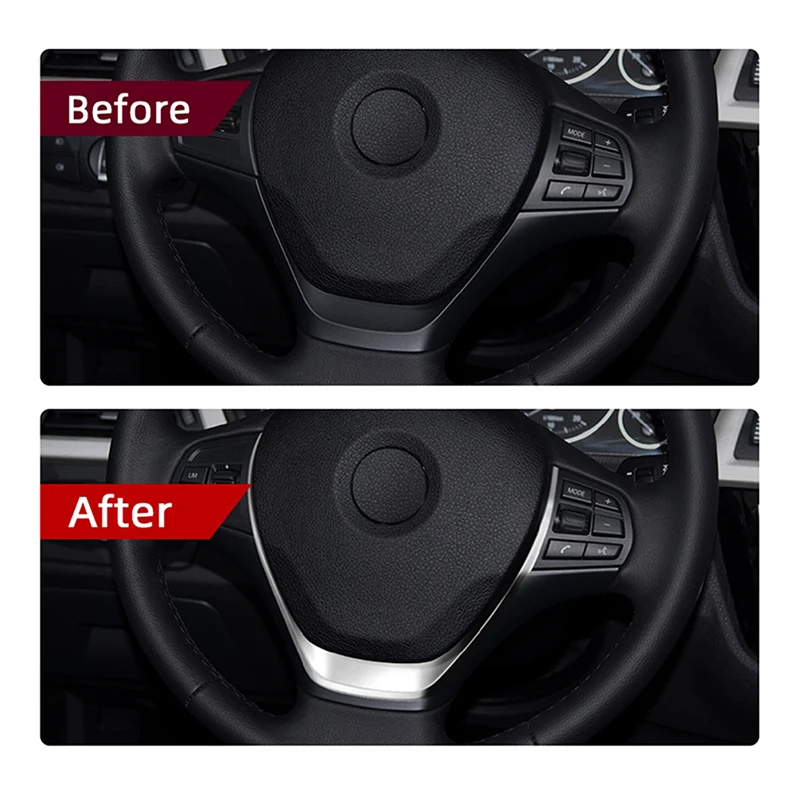 Car Interior Steering Wheel Trim Mouldings Cover Sticker for BMW 1 3 Series F20 F30 F31 F34 2012 2013 2014 2015 2016-2019