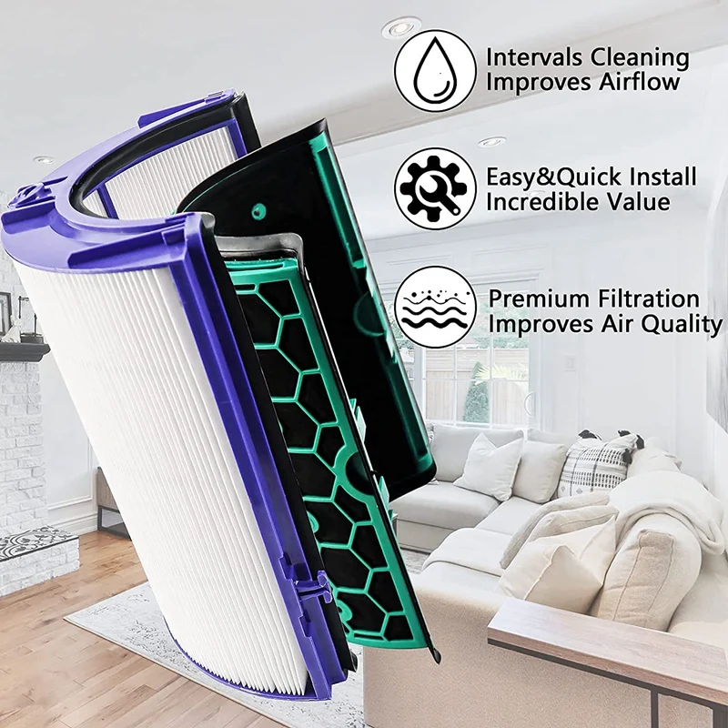 Top Bán Thay Thế Bộ Lọc Hepa Cho Dyson HP04 TP04 DP04 TP05 DP05 Máy Lọc Không Khí Kính Lọc HEPA & Than Hoạt Tính bộ Lọc
