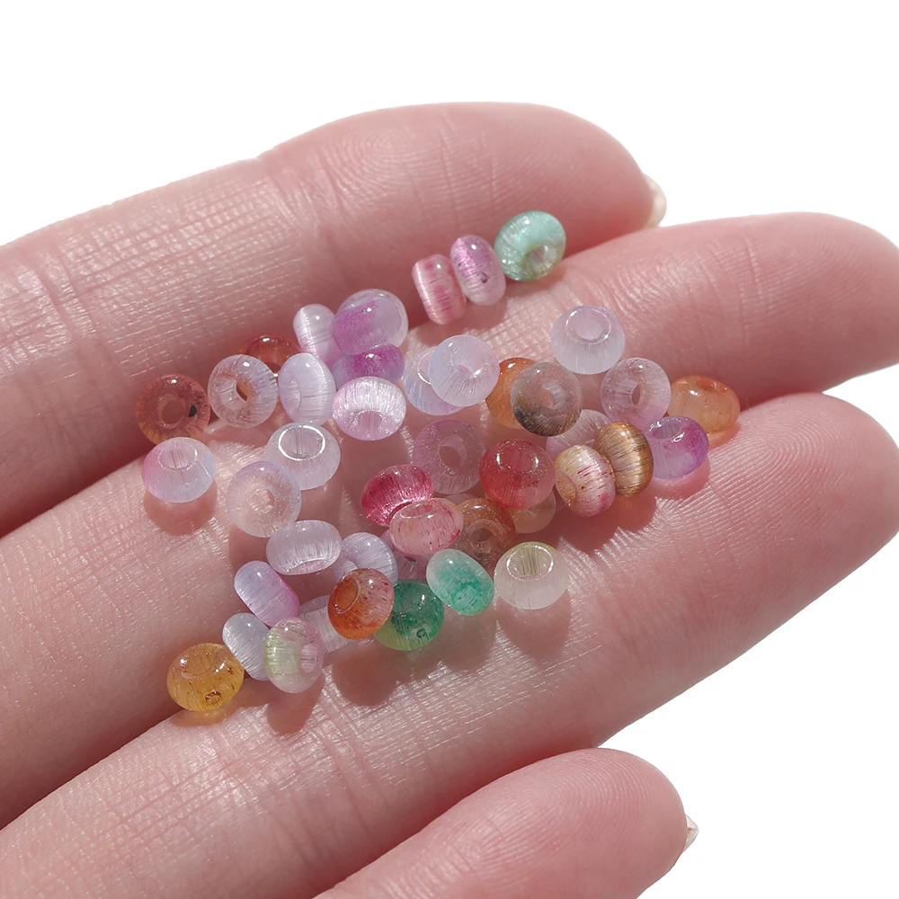 100 Teile/los 4mm Glas Imitation Cat Eye Runde Perlen für Handgemachte Herstellung Von Schmuck DIY Armband Halskette Zubehör – Detail 11