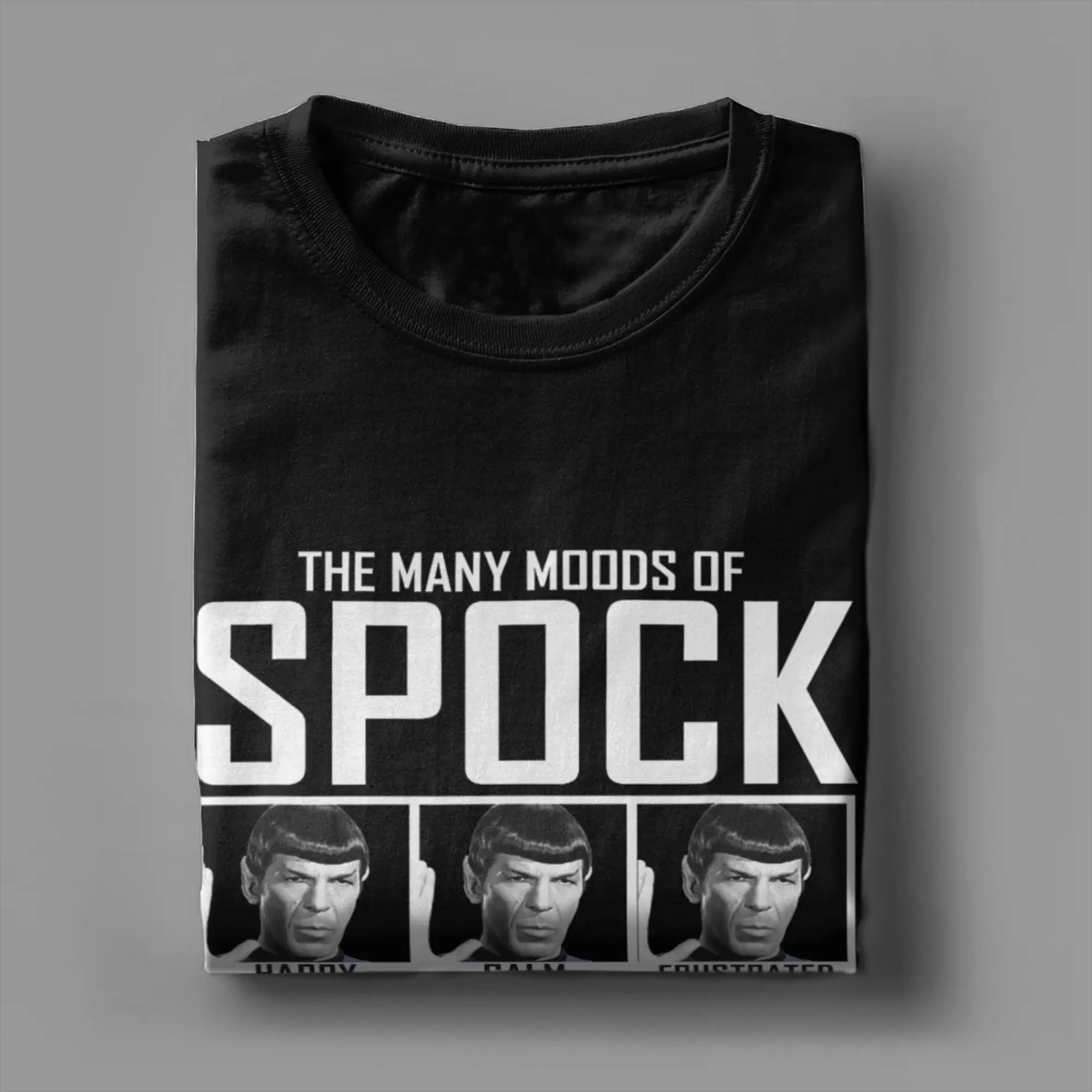 تي شيرت من السلسلة الأصلية من Stars Treks للرجال تي شيرت قطني رائع برقبة دائرية وأكمام قصيرة تي شيرت بمقاسات كبيرة