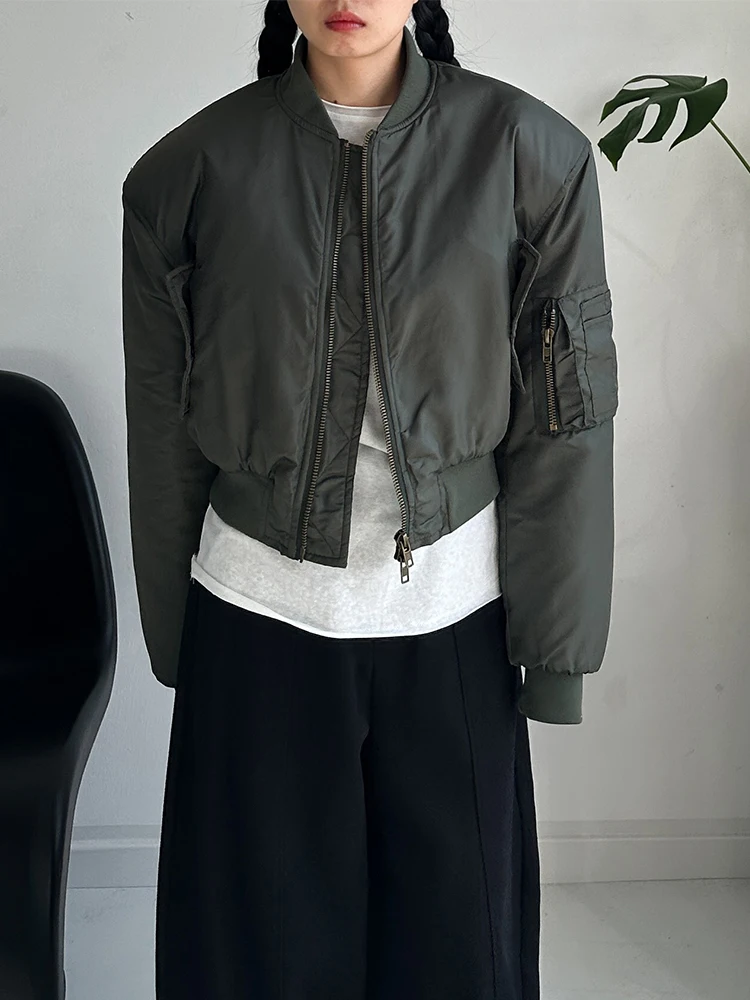 

Thiened Motorcycle Jaet, повседневная верхняя одежда с подкладкой из хлопка, свободная посадка на молнии, цветная одежда для поездок на работу