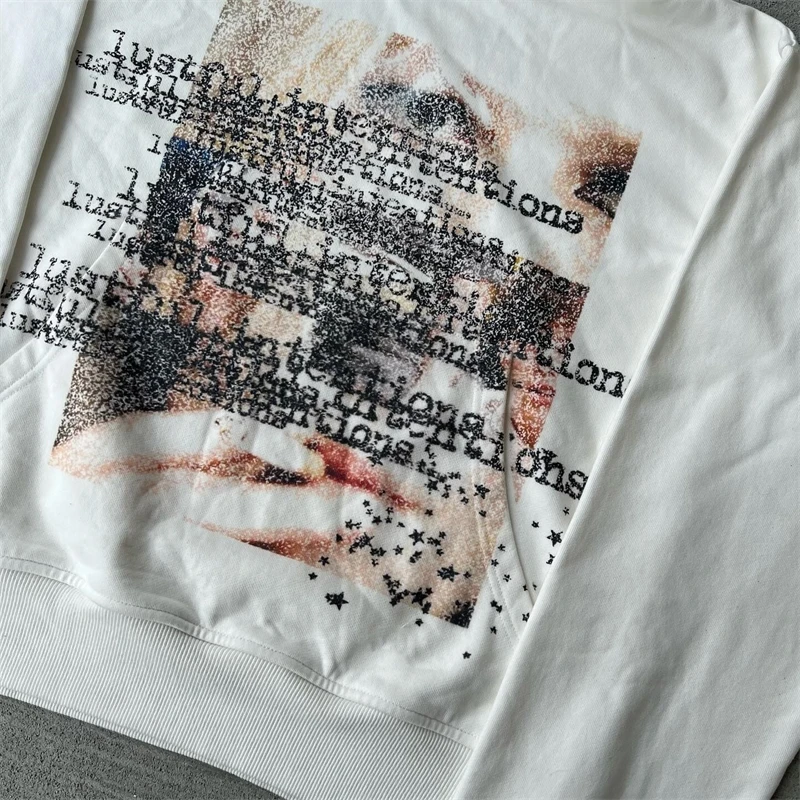 2000s Punk Hip Hop Classic Rock Print Sweatshirt Custom Vintage Casual Loose Hoodie For Men Women Streetwear Concert Party Gift