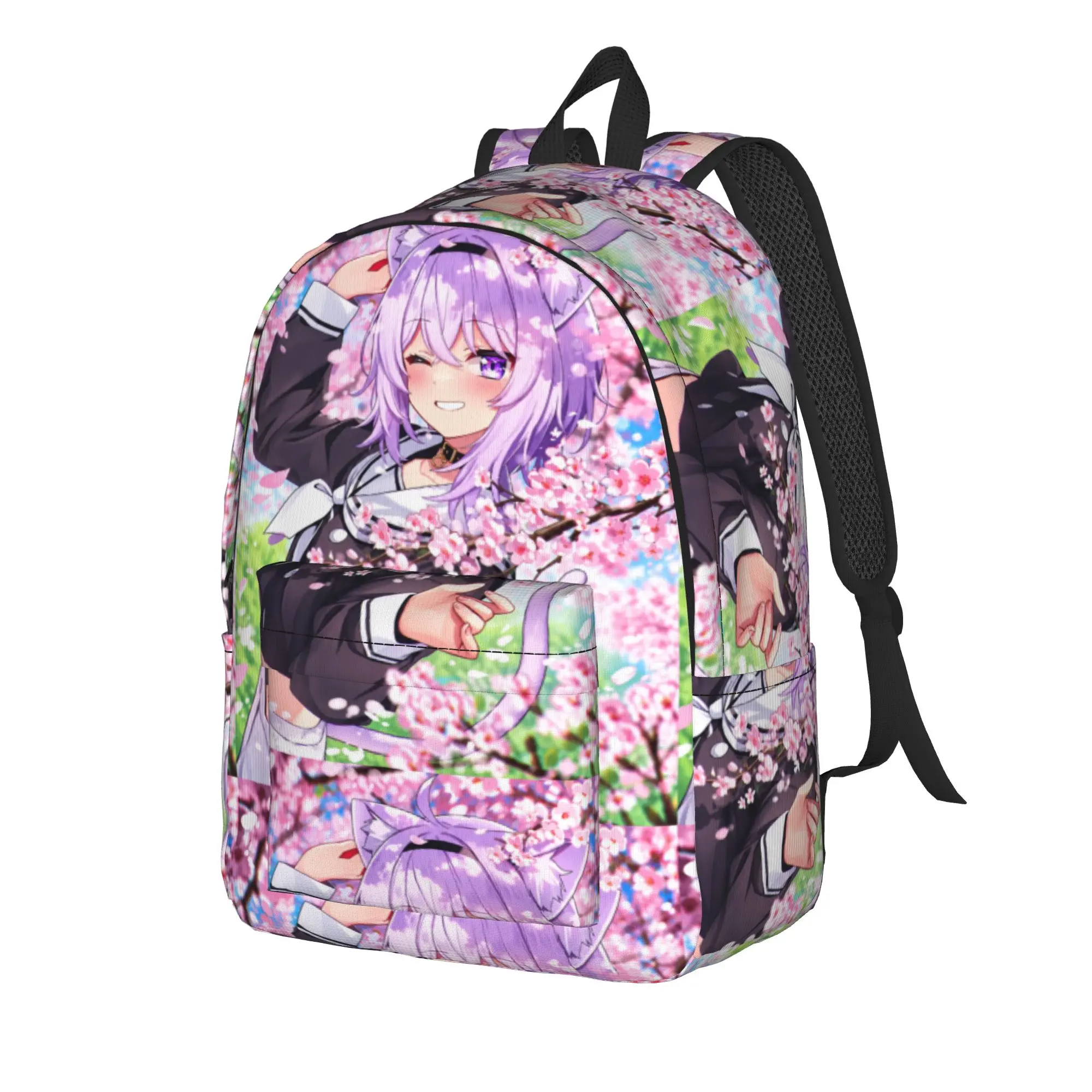 Hololive Gamers Nekomata Okayu Sakura(1) Backpack Teen  Pattern Backpacks Polyester Casual School Bags Travel Colorful Rucksack