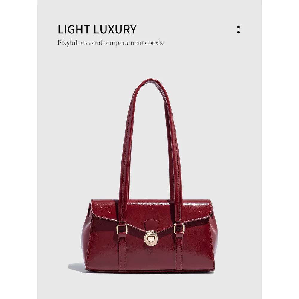 Subtle luxury and high-end underarm bag for women, 2026 new French retro shoulder bag, exquisite crossbody