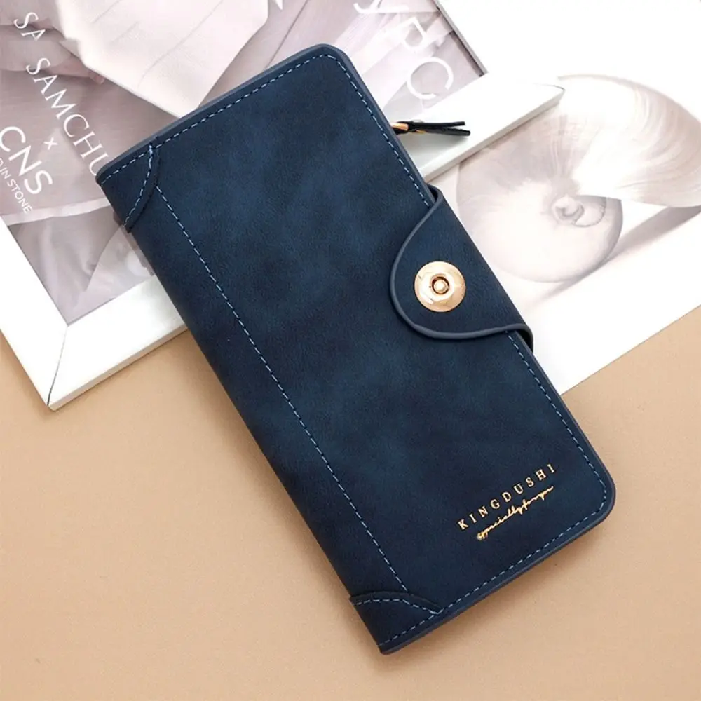 Monedero sencillo de PU para hombre, cartera para tarjetas de marca, bolso de mano de negocios de gran capacidad, monedero, cartera plegable, tarjetero de identificación para mujer