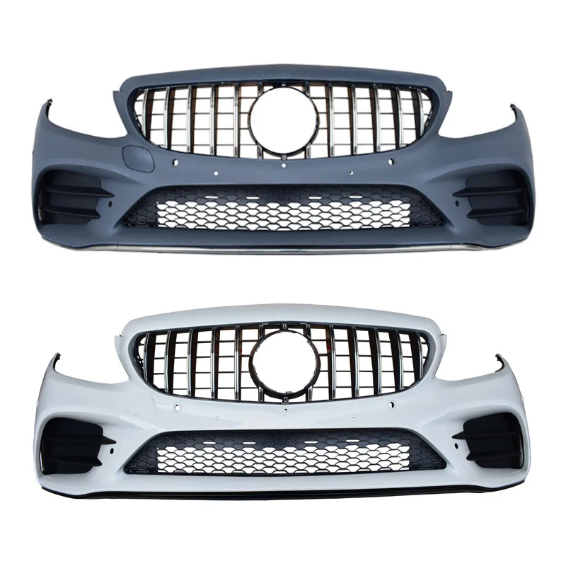 

High Quality New C-Class 43 Front Bumper Assembly 15-19 W205 C180 C200 C260 C300 AMG Style Rear Plastic Bumpers Used for Car