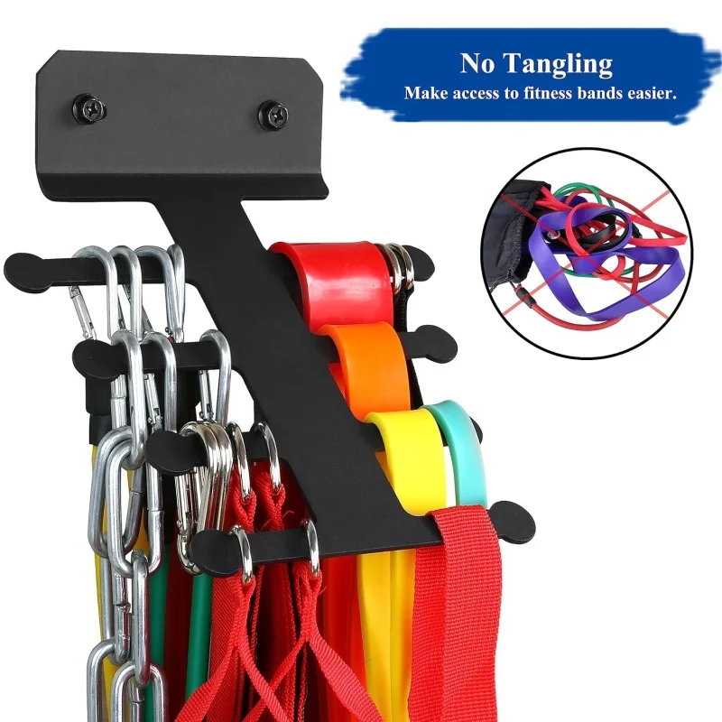 1 Pc Resistance Rack Band Storage Hanger Gym Equipment Organizer Pull Up Bands Jump Ropes, Storage Rack for Home Gym gallery 4