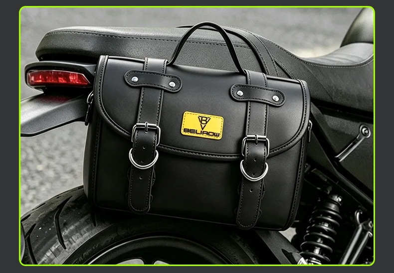 4,6L Wasserdichte Retro-Punk-Stil Fahrrad-Lenkertasche, Vordere Aufbewahrungstasche für Mountainbike, Faltbares E-Bike, Roller – Detail 13