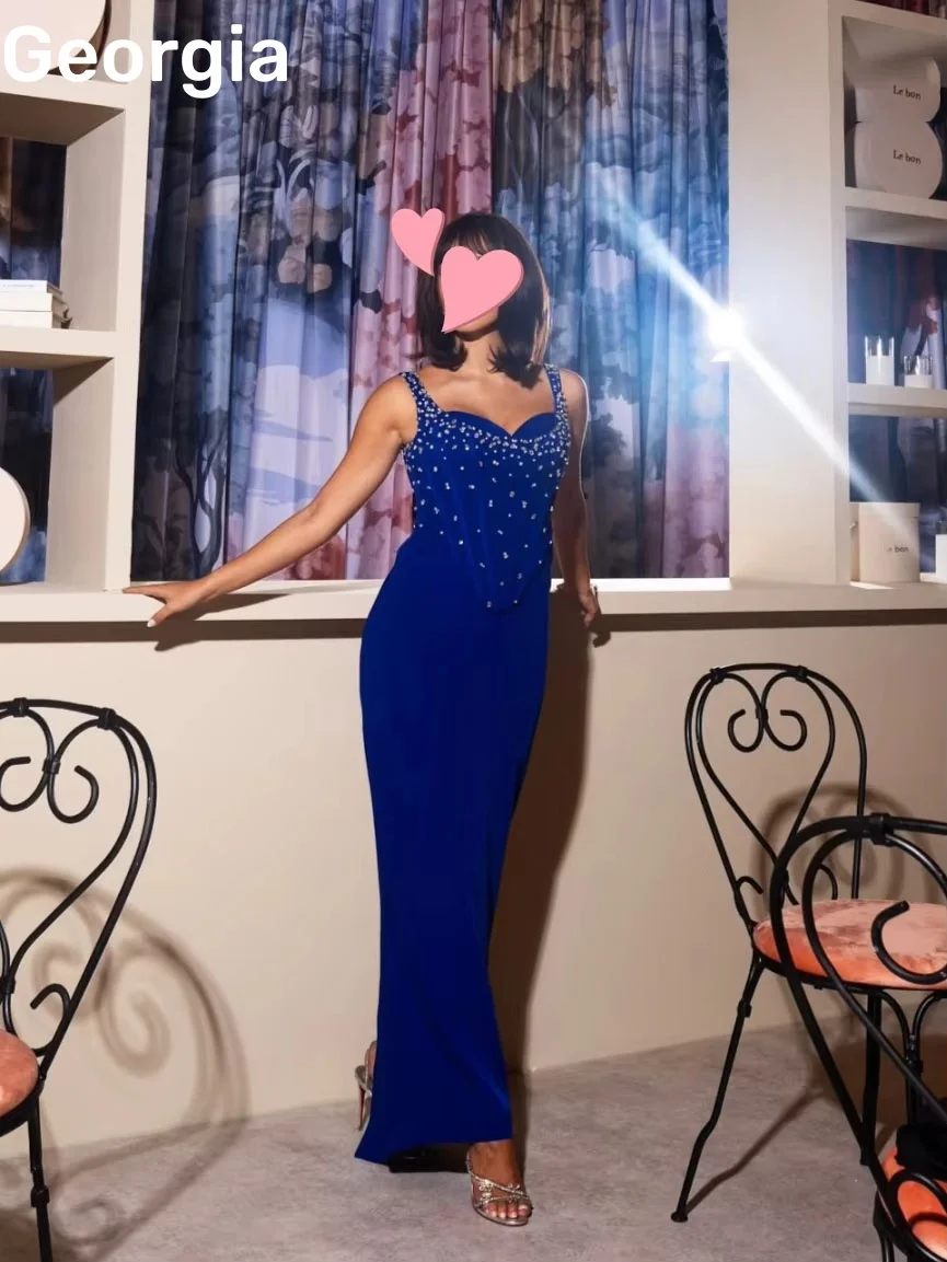 Luxury Evening Dresses Mermaid Sweetheart Customize Formal Dresses Floor-Length Beadings Zipper Up Sleeveless Wedding Party Dres