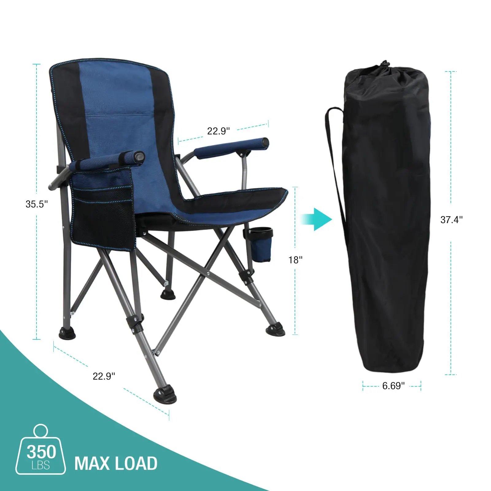 Wholesale Portable Foldable Outdoor Camping Chair for Adults Heavy Duty Chair Thickened Oxford Backrest for Outside Fishing