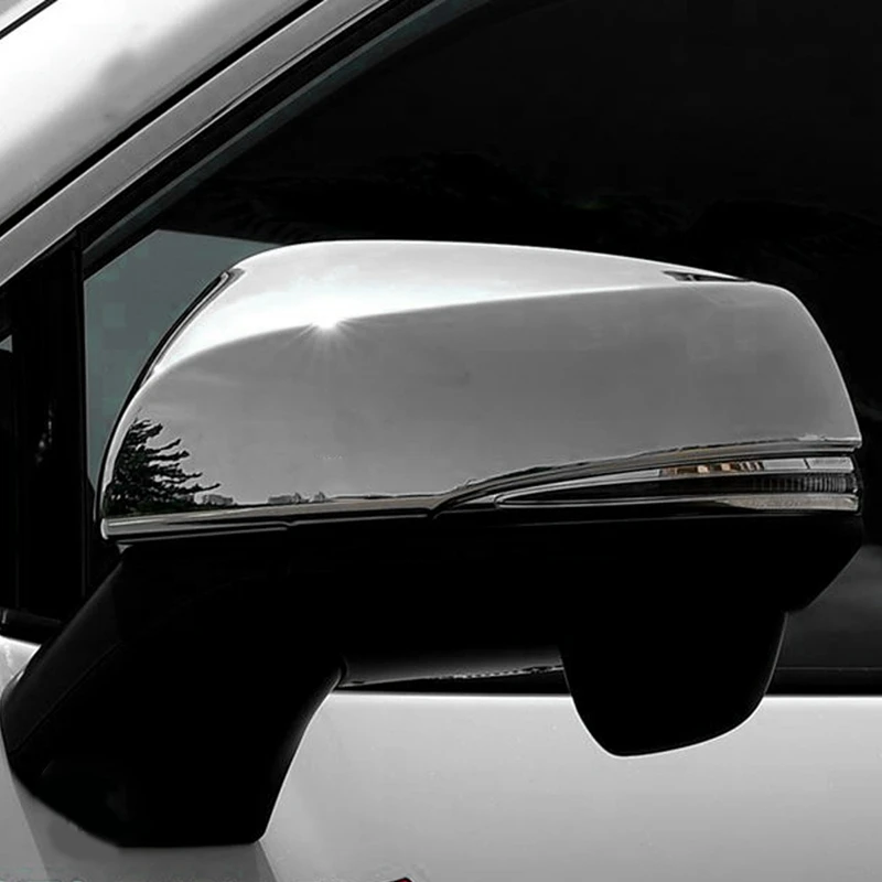 Car Chrome Rear View Rearview Side Glass Mirror Cover Trim Frame Side Mirror Caps for Toyota Highlander 2020 2021