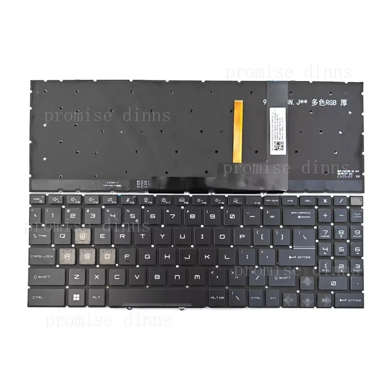 

M for MSI Katana A15 AI B8VE A17 AI B8VE B8VF B8VG MS-1585 US Keyboard RGB Backlit