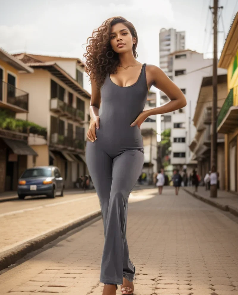 Women Yoga Jumpsuit Sexy Backless Fitness Rompers Sportswear Workout Bodysuits Sleeveless Gym Sports Clothing