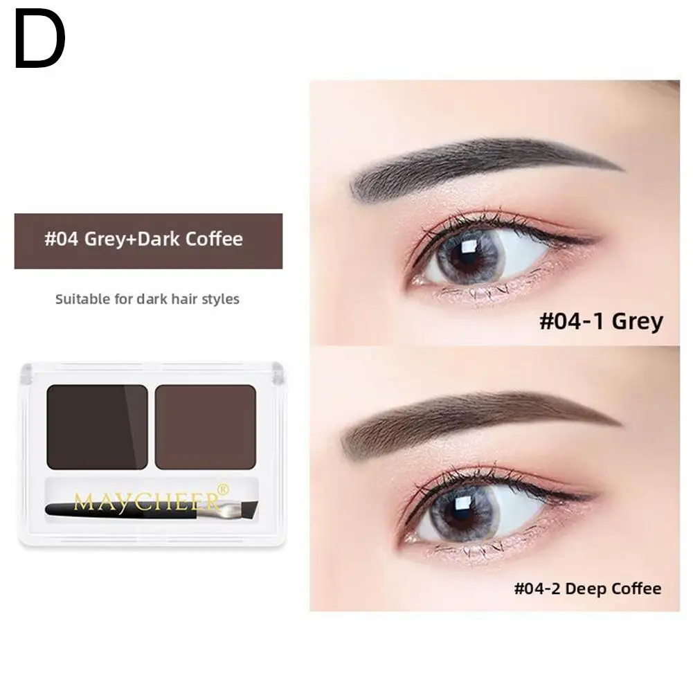 2Color Eyebrow Powder Palette Makeup Black Brown EyeBrow Shadow Waterproof Eye Palette Professional with Brush Cosmetic Enh Z6N5