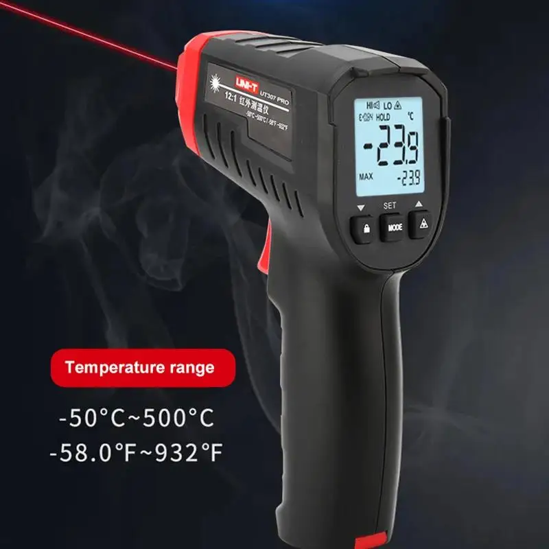 UNI-T UT306S Infrared Digital Thermometer Non-contact Temperature Meter Contactless Gun -50-500 Environmental Instruments