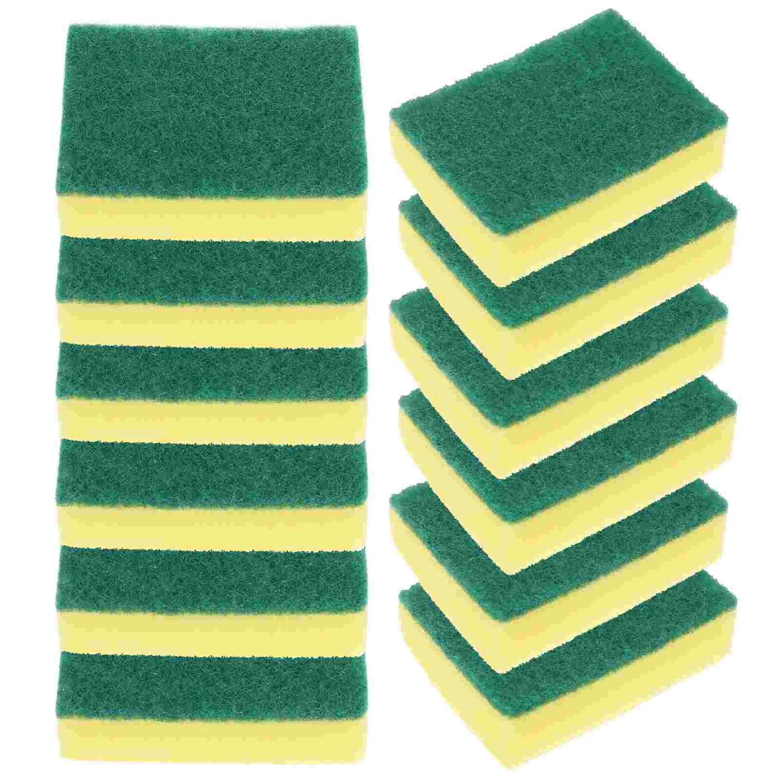 24 Pcs Dishwashing Sponge Scrub Wok Thicken Scrubber Scrubbers Pads Small Flatware