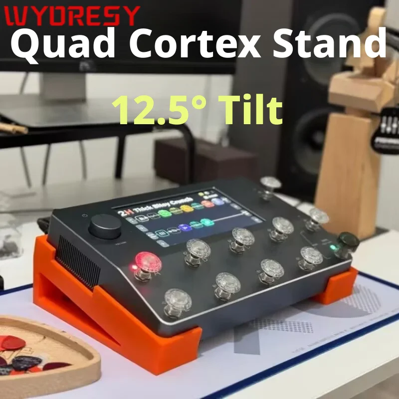 For Neural DSP (Quad Cortex) Desktop Stand Solid Frame Secure Guitar Multi Effects Unit On Studio Desktop Surface