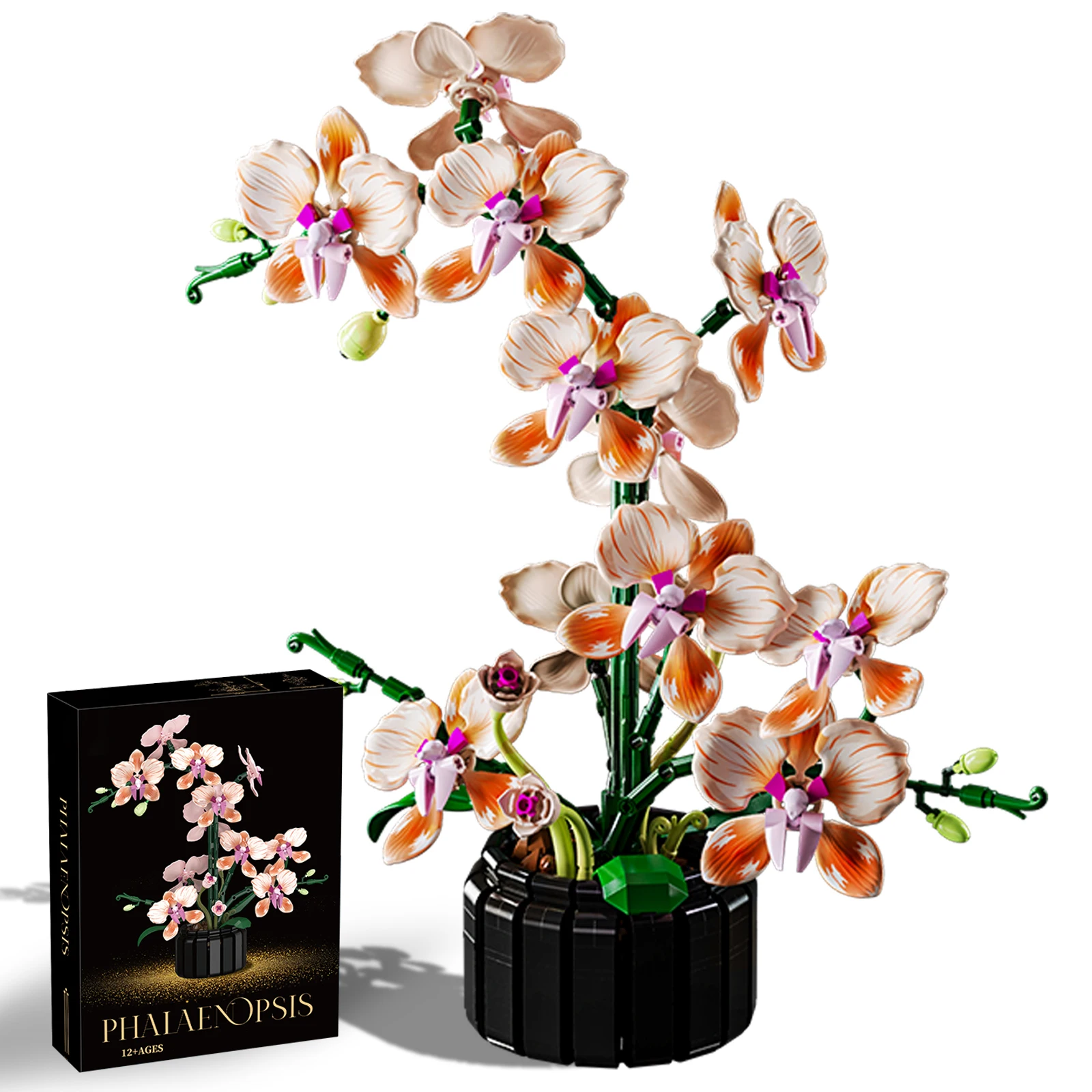 

Pink Orchid Building Kit** – A charming building set featuring individual bricks with delicate floral patterns. Once assembled