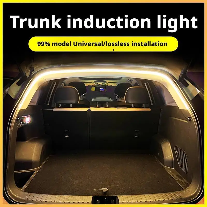  Universal Car Trunk LED Light Strip Sensor Tail Box Light Strip Trunk Illumination Atmosphere Enhancement Car Accessory