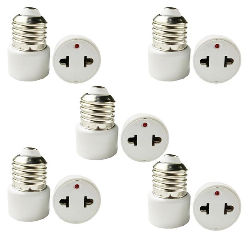 1pc/5pcs E27 To U S 100-240V Light Bulb Socket Converter Bulb Holder Converter Light Bulb Base Lamp Standard Socket Adapter