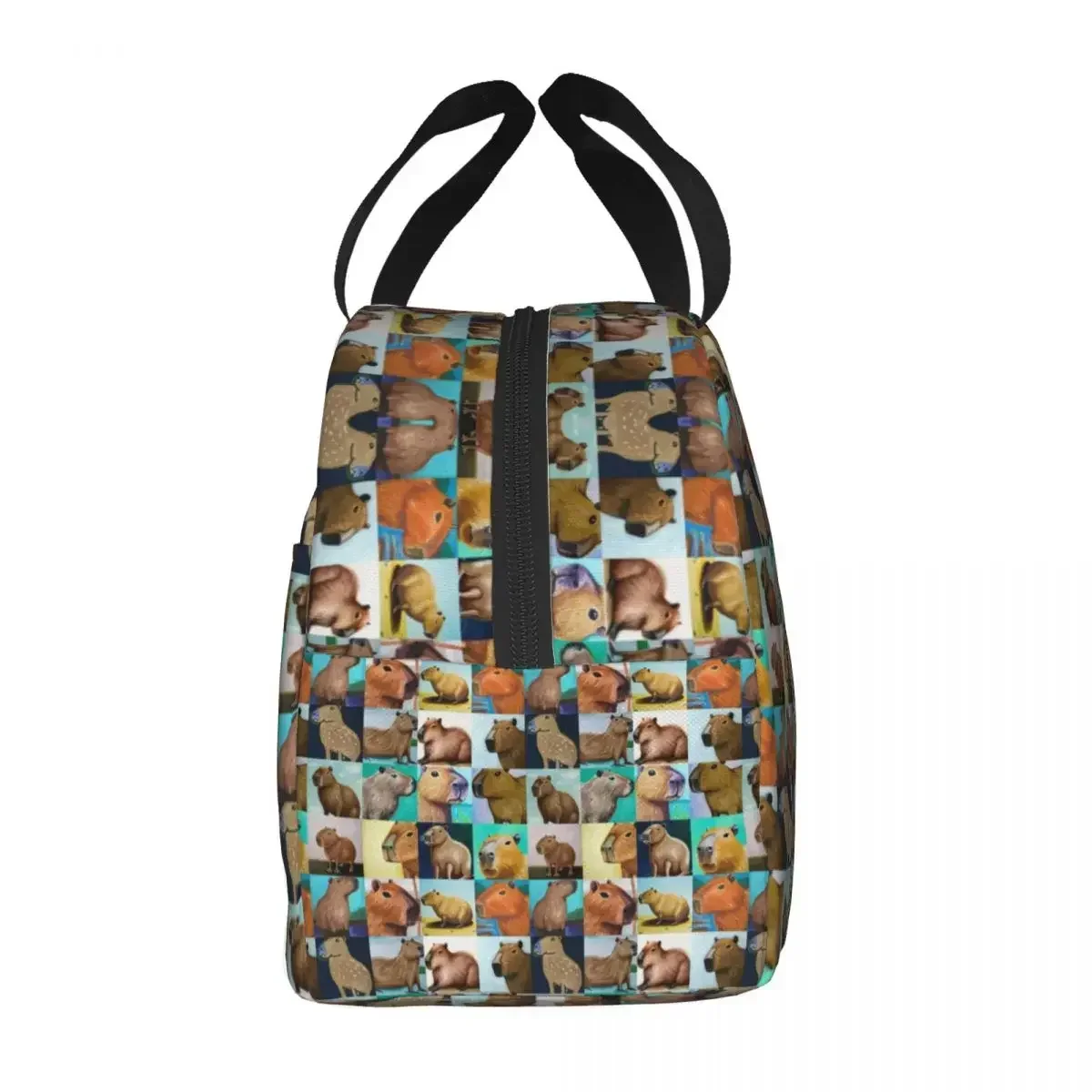 Capybaras Collage Insulated Lunch Bags for Outdoor Picnic Leakproof Thermal Cooler Bento Box Women Children