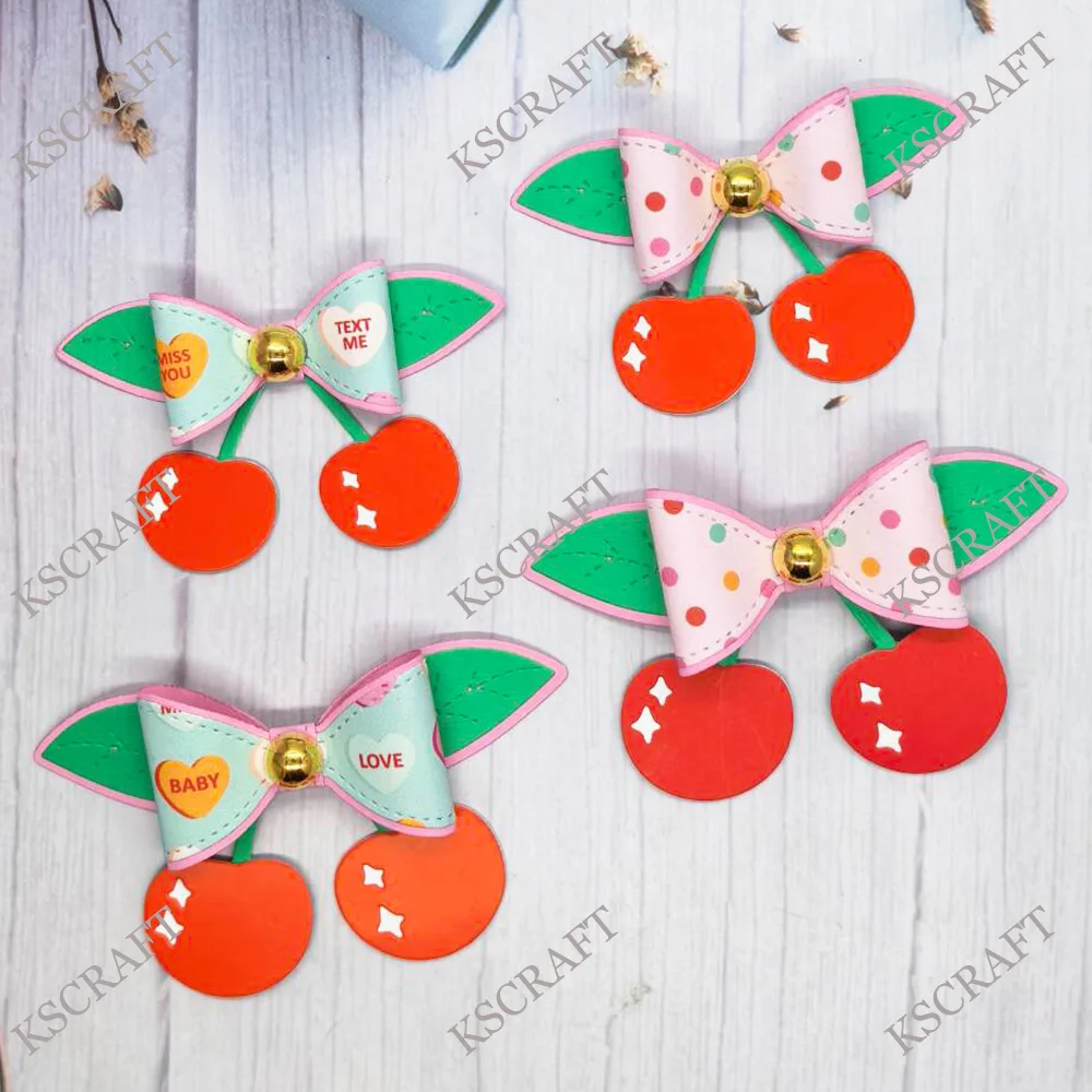 KSCRAFT Cherry Bows Cutting Dies Stencils for DIY Scrapbooking Decorative Embossing DIY Paper Cards