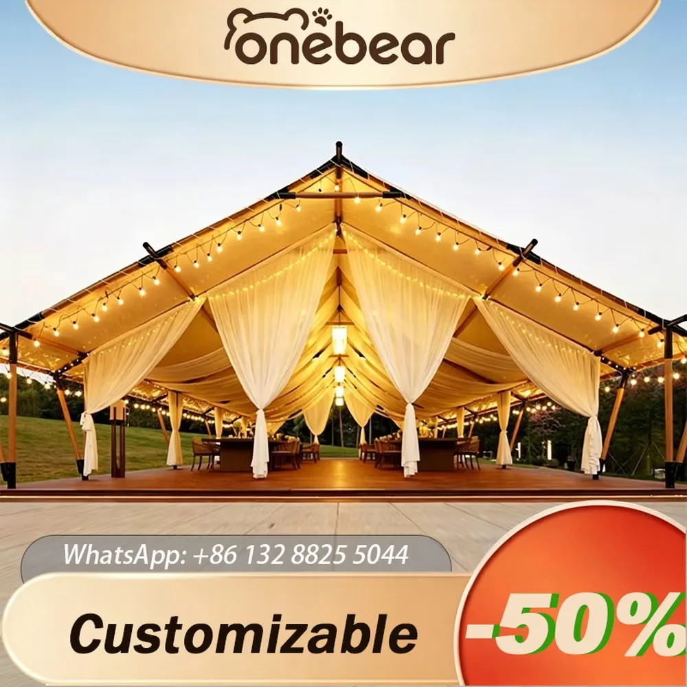 Large PVC Outdoor Fair Exhibition Tent Waterproof UV Resistant Commercial Event Canopy Restaurant Lawn Sunshade Custom Pole Tent
