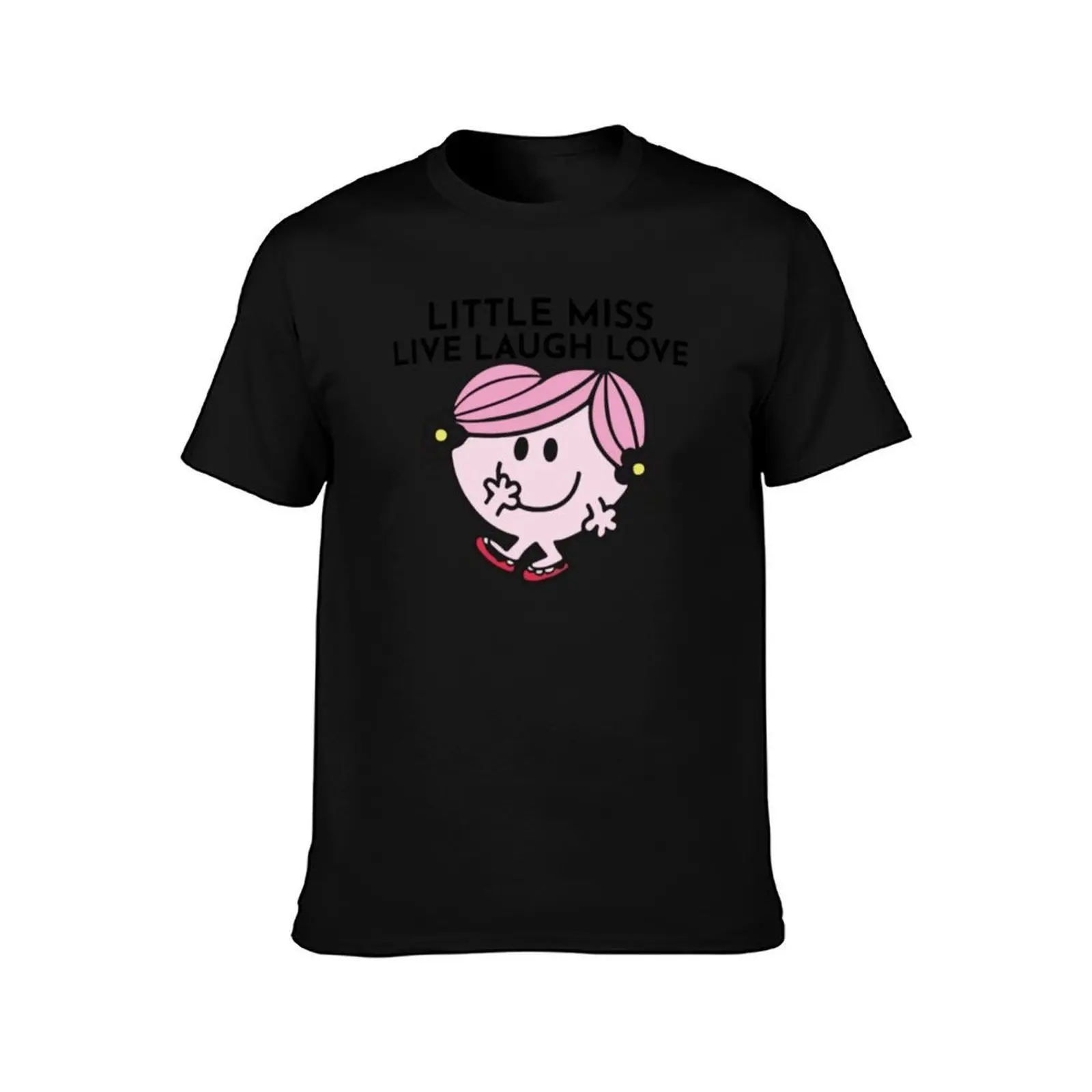 Little Miss Live Laugh Love T-Shirt, Summer Casual Cotton Tee, Oversized Streetwear Tops, Vintage Graphic Print, 100% Cotton