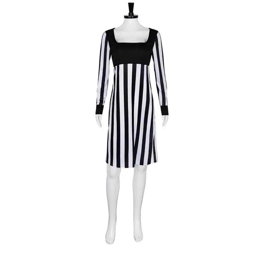 Tina osméchyle Cosplay Robe à Rayures pour Femmes, Costume de Film, Déguisement de Masque, Tenues pour Adultes, Bol, Halloween, ixde Carnaval, Trempé