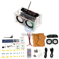 DIY Bluetooth Speaker Kit with FM Radio 87.5-108MHZ DIY Soldering Project Practice Electronic Kit Solder Assembly 2x3W Speaker