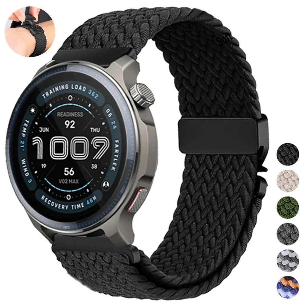 20 22mm Nylon Strap for Huami Amazfit BALANCE 2 Bands Amazfit CHEETAH GTR 4 3 2e GTS 4 2mini Stratos 3 Bip6 Replacement Bracelet