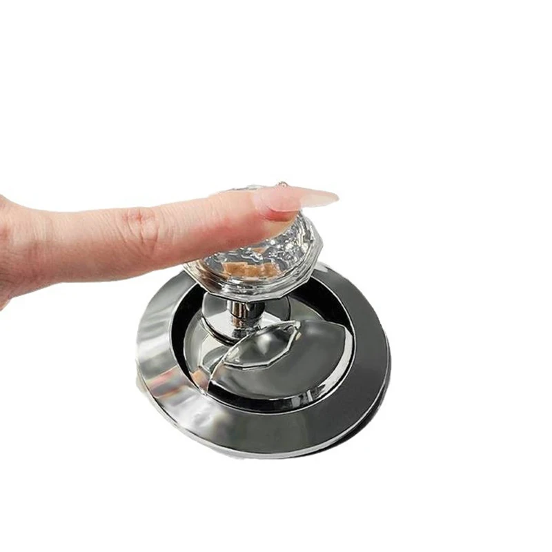 Pulsante di scarico del serbatoio dell'acqua con pressa per WC diamantata autoadesiva Pulsante per WC da bagno Assistente Maniglia per porta per nail art Decorazione della casa