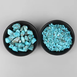 100G 3 Sizes Gravel Turquoises Raw Stone Mineral Specimen Irregular Stone for Aquarium Home Decoration DIY