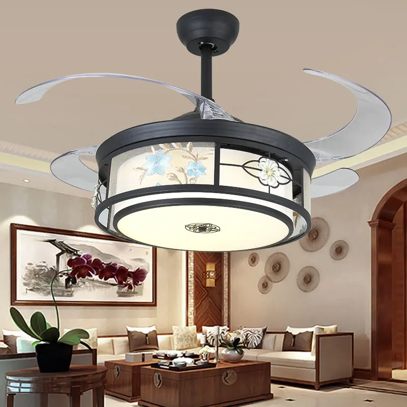 

TEMAR Modern Ceiling Fan Lights With Invisible Fan Blade Remote Control Home Decorative For Living Room Bedroom Restaurant
